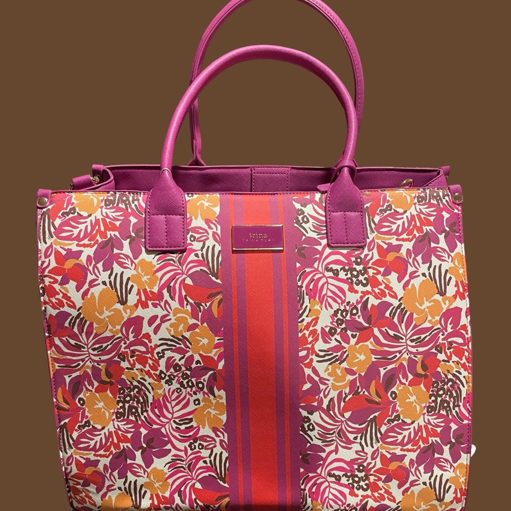 Trina Turk Super Large Vibrant Floral Tote Bag